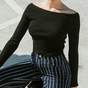 Brandy Melville long sleeve off the shoulder top